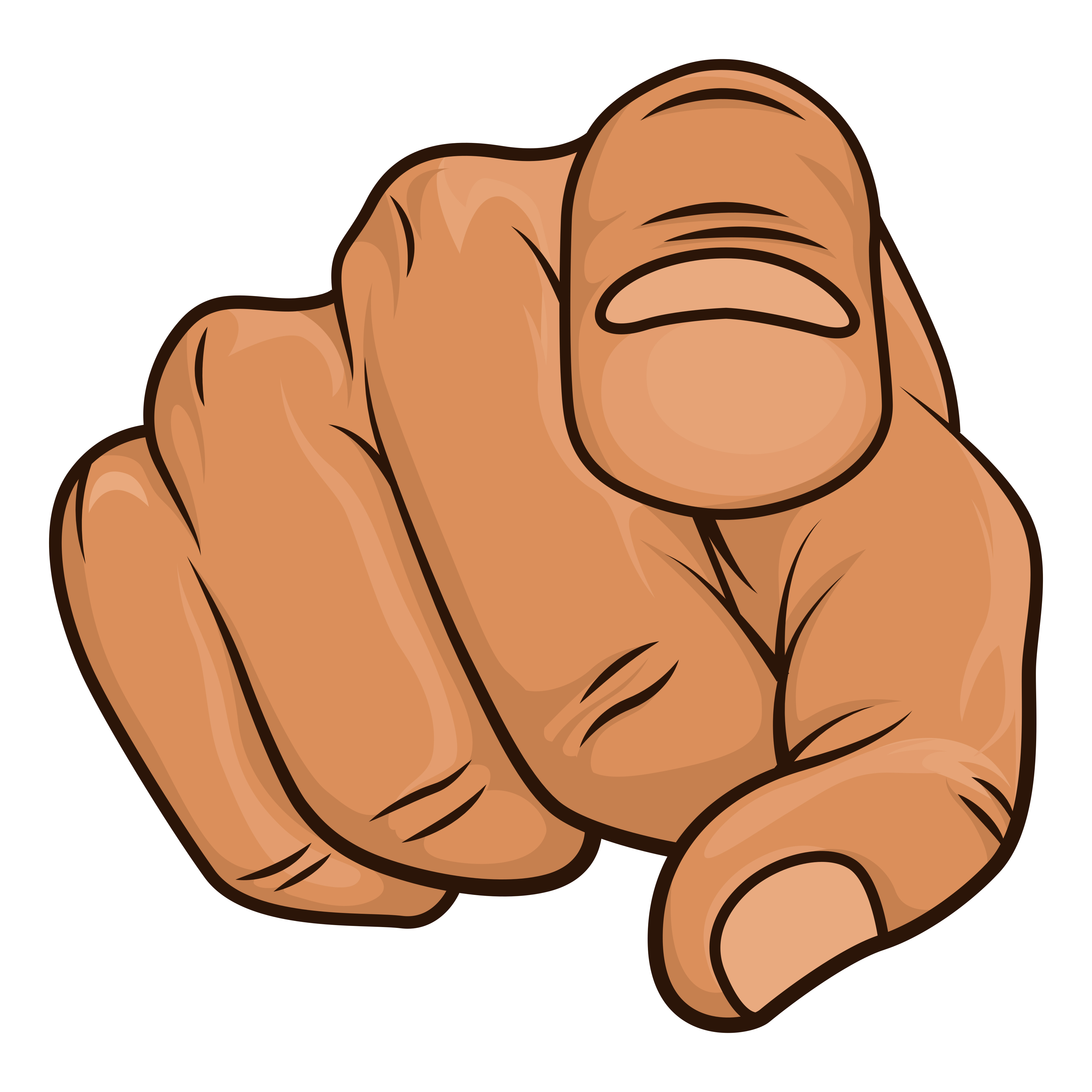 a finger pointing at the reader