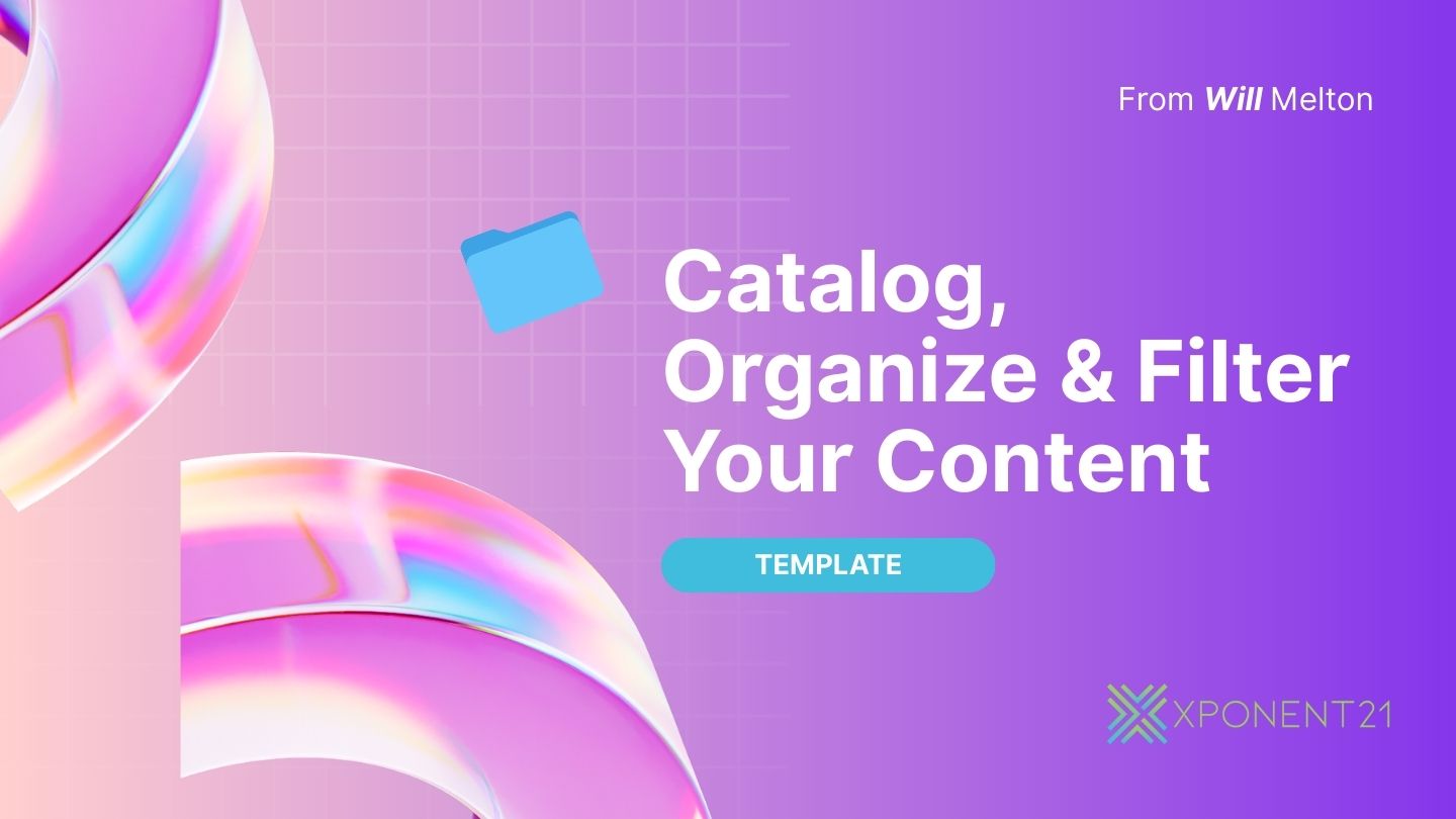 Filterable Content Catalog Template